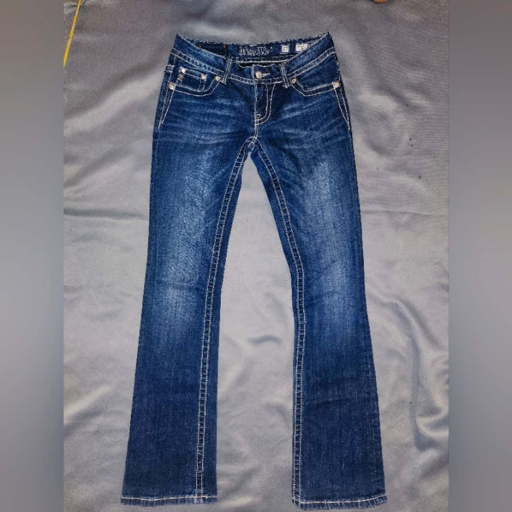 Miss me size 27 bootcut Jean with angel wing Embellishments